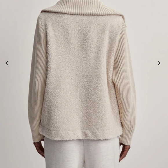 Varley Beige Sherpa Zip-Up Jacket - Picture 5 of 9